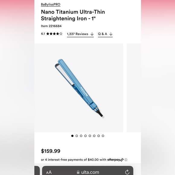 NIB Nano Titanium Ultra-Thin Straightening Iron 1" -Blue - Picture 1 of 6